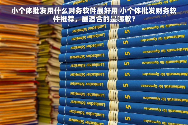 小个体批发用什么财务软件最好用 小个体批发财务软件推荐，最适合的是哪款？