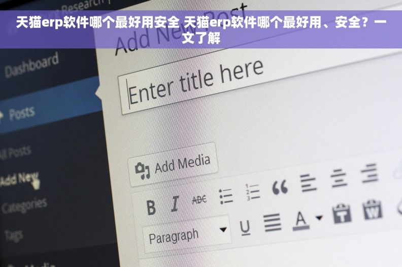 天猫erp软件哪个最好用安全 天猫erp软件哪个最好用、安全？一文了解