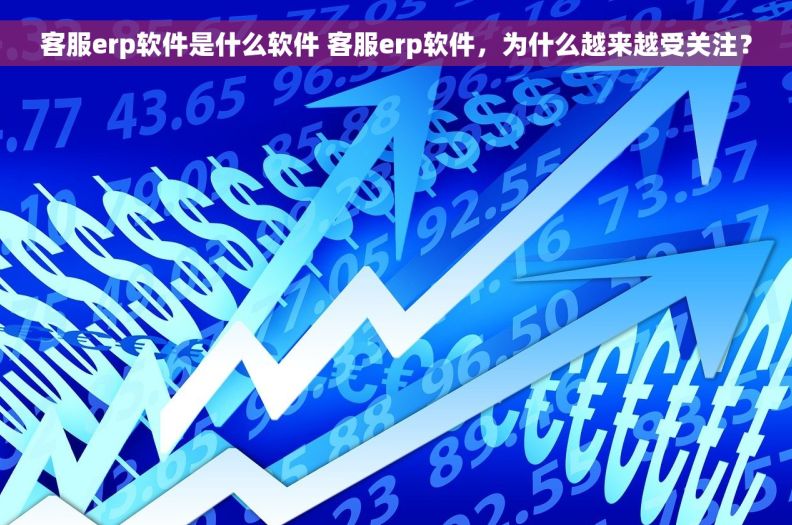 客服erp软件是什么软件 客服erp软件，为什么越来越受关注？