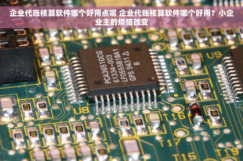 企业代账核算软件哪个好用点呢 企业代账核算软件哪个好用？小企业主的烦恼改变