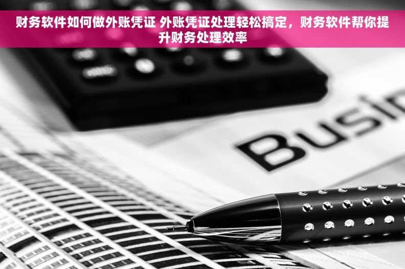 财务软件如何做外账凭证 外账凭证处理轻松搞定，财务软件帮你提升财务处理效率