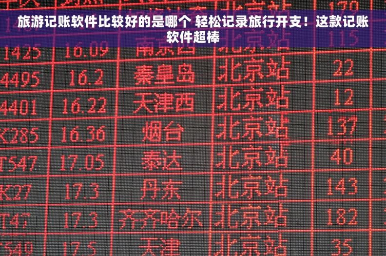 旅游记账软件比较好的是哪个 轻松记录旅行开支！这款记账软件超棒