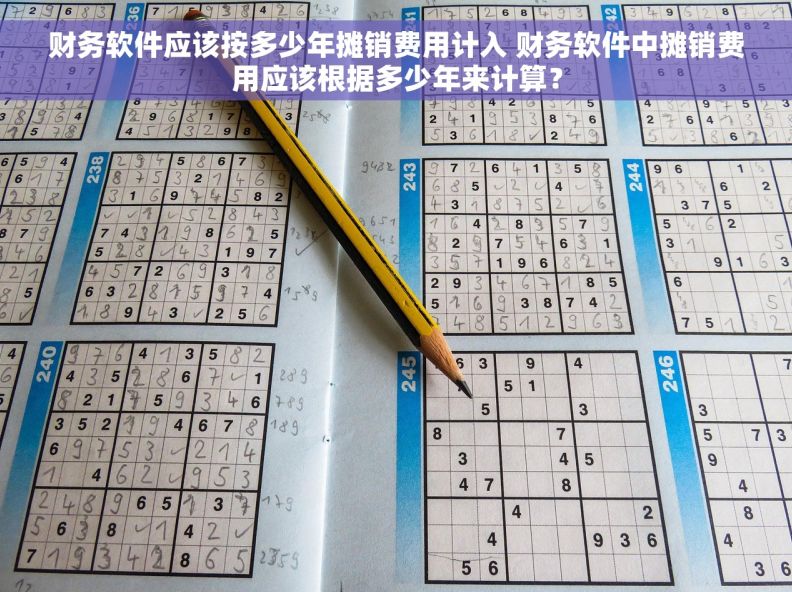 财务软件应该按多少年摊销费用计入 财务软件中摊销费用应该根据多少年来计算？