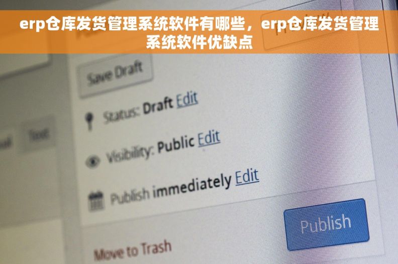 erp仓库发货管理系统软件有哪些，erp仓库发货管理系统软件优缺点