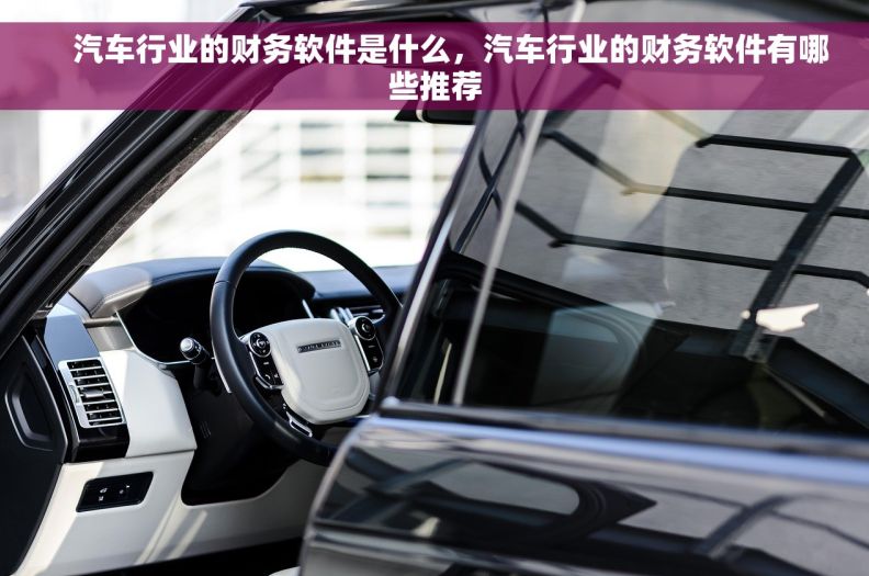     汽车行业的财务软件是什么，汽车行业的财务软件有哪些推荐
