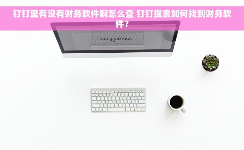 钉钉里有没有财务软件啊怎么查 钉钉搜索如何找到财务软件？