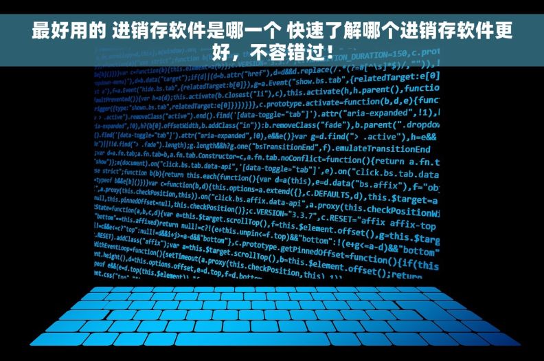 最好用的 进销存软件是哪一个 快速了解哪个进销存软件更好，不容错过！