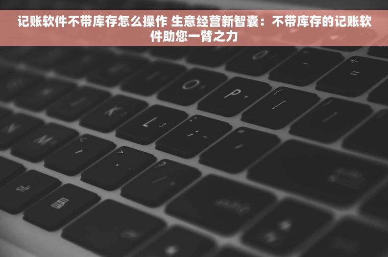 记账软件不带库存怎么操作 生意经营新智囊：不带库存的记账软件助您一臂之力
