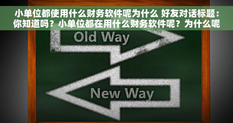 小单位都使用什么财务软件呢为什么 好友对话标题：你知道吗？小单位都在用什么财务软件呢？为什么呢？