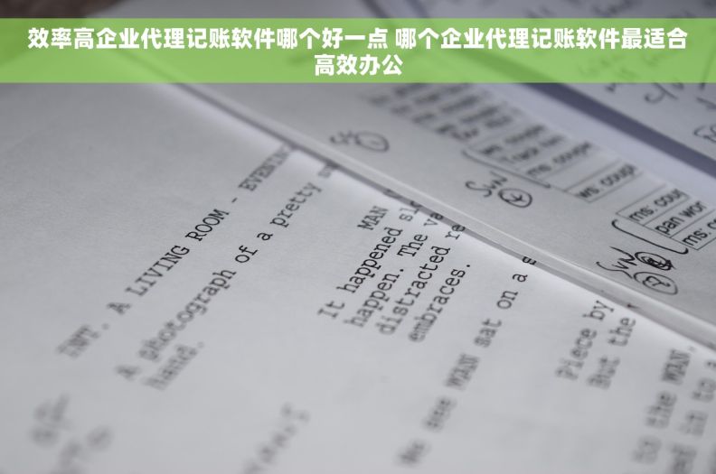 效率高企业代理记账软件哪个好一点 哪个企业代理记账软件最适合高效办公