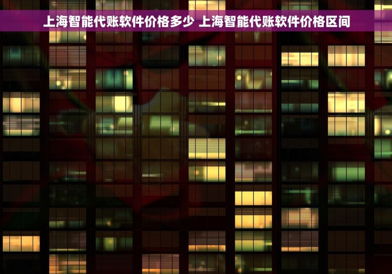 上海智能代账软件价格多少 上海智能代账软件价格区间