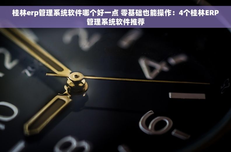 桂林erp管理系统软件哪个好一点 零基础也能操作：4个桂林ERP管理系统软件推荐