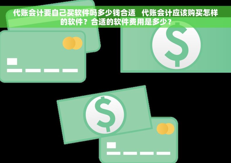 代账会计要自己买软件吗多少钱合适   代账会计应该购买怎样的软件？合适的软件费用是多少？