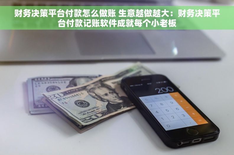财务决策平台付款怎么做账 生意越做越大：财务决策平台付款记账软件成就每个小老板