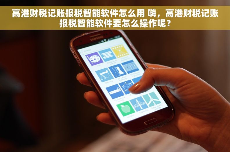 高港财税记账报税智能软件怎么用 嗨，高港财税记账报税智能软件要怎么操作呢？