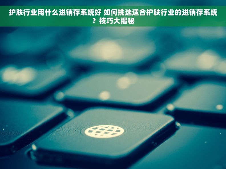 护肤行业用什么进销存系统好 如何挑选适合护肤行业的进销存系统？技巧大揭秘