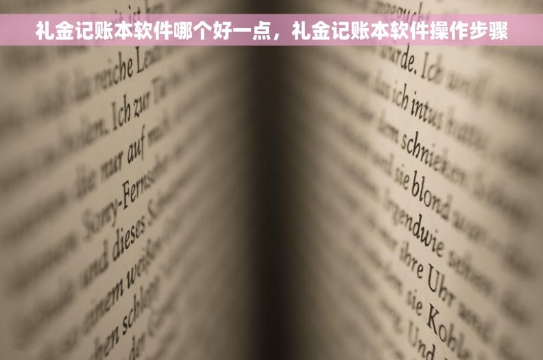 礼金记账本软件哪个好一点，礼金记账本软件操作步骤