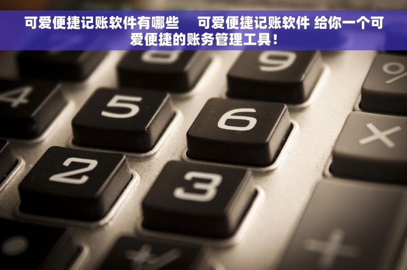 可爱便捷记账软件有哪些     可爱便捷记账软件 给你一个可爱便捷的账务管理工具！