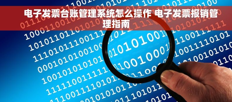     电子发票台账管理系统怎么操作 电子发票报销管理指南