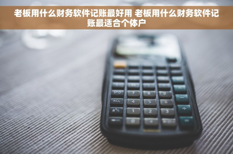 老板用什么财务软件记账最好用 老板用什么财务软件记账最适合个体户