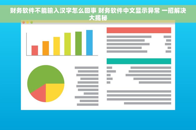 财务软件不能输入汉字怎么回事 财务软件中文显示异常 一招解决大揭秘