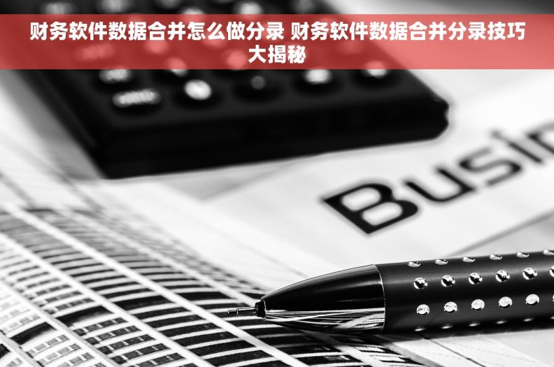 财务软件数据合并怎么做分录 财务软件数据合并分录技巧大揭秘