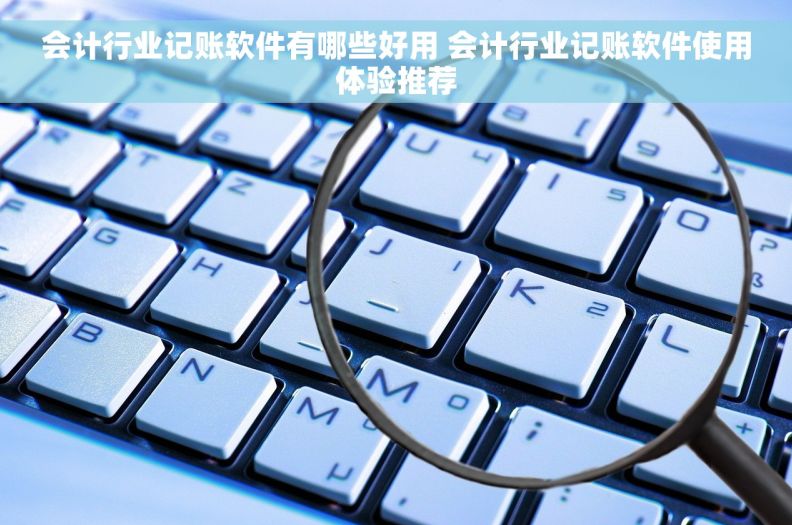 会计行业记账软件有哪些好用 会计行业记账软件使用体验推荐