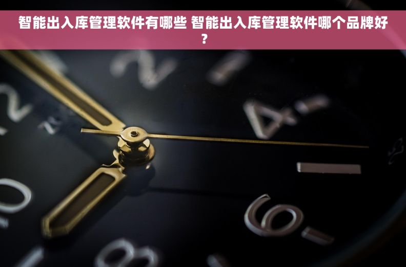 智能出入库管理软件有哪些 智能出入库管理软件哪个品牌好？