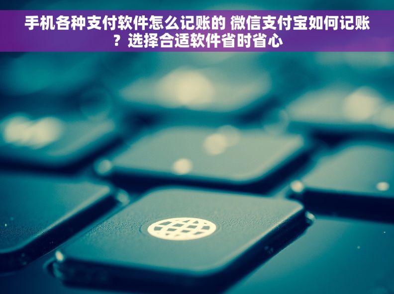手机各种支付软件怎么记账的 微信支付宝如何记账？选择合适软件省时省心
