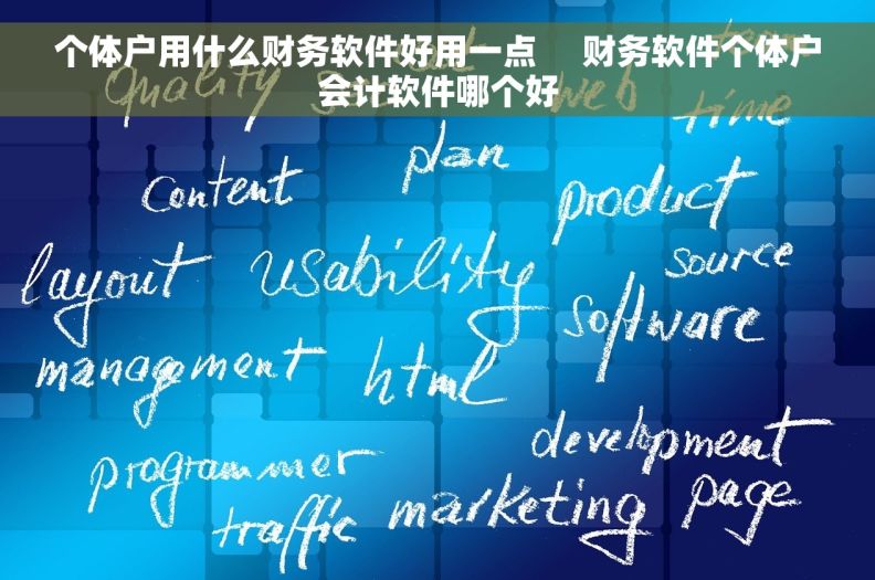 个体户用什么财务软件好用一点     财务软件个体户会计软件哪个好