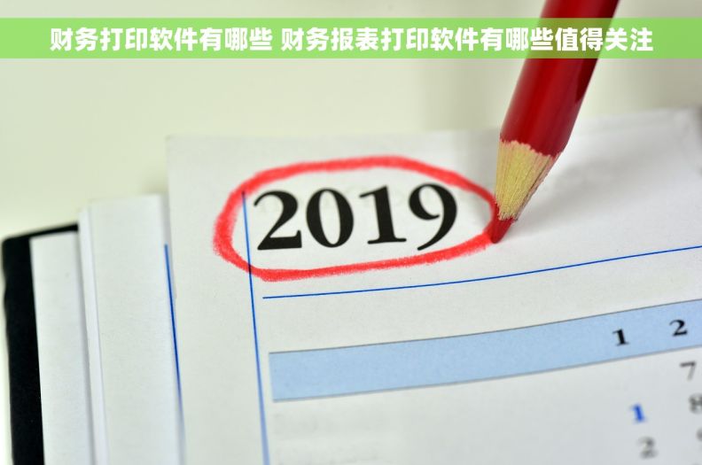 财务打印软件有哪些 财务报表打印软件有哪些值得关注