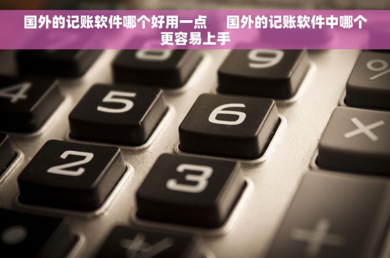 国外的记账软件哪个好用一点     国外的记账软件中哪个更容易上手