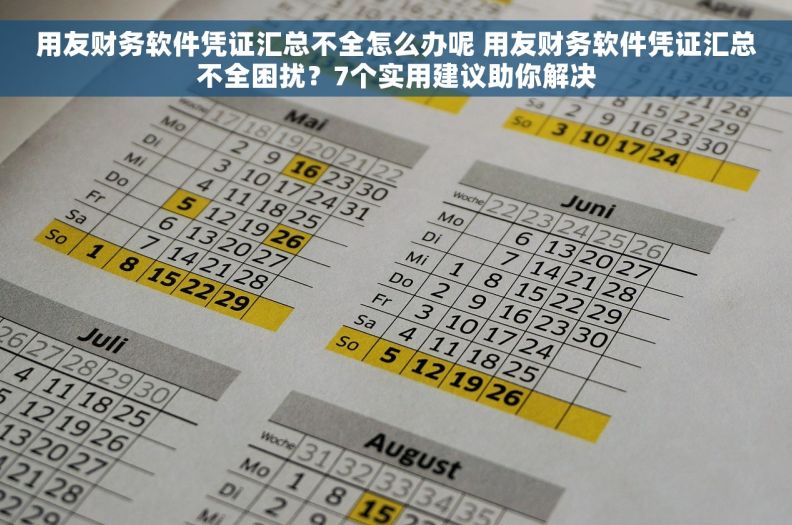 用友财务软件凭证汇总不全怎么办呢 用友财务软件凭证汇总不全困扰？7个实用建议助你解决