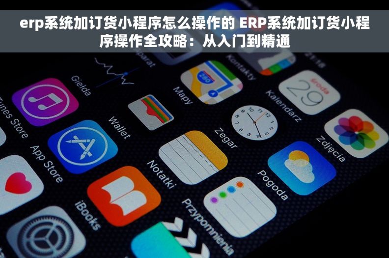erp系统加订货小程序怎么操作的 ERP系统加订货小程序操作全攻略：从入门到精通