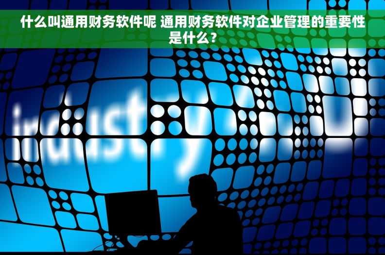 什么叫通用财务软件呢 通用财务软件对企业管理的重要性是什么？