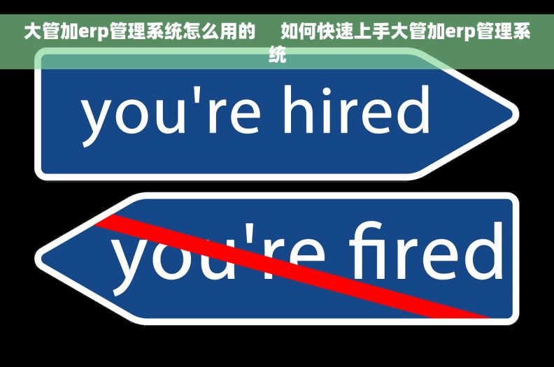 大管加erp管理系统怎么用的     如何快速上手大管加erp管理系统