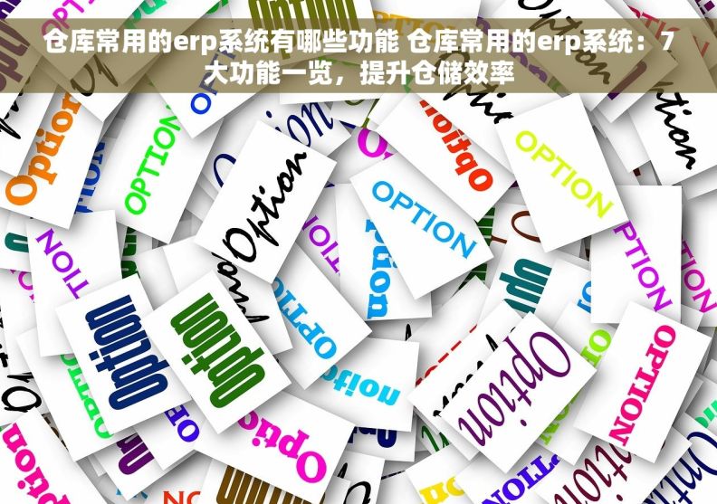 仓库常用的erp系统有哪些功能 仓库常用的erp系统：7大功能一览，提升仓储效率