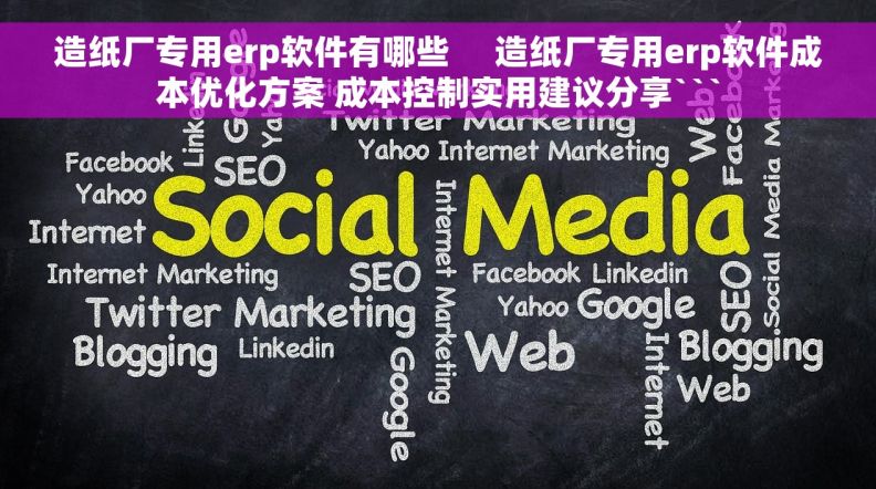 造纸厂专用erp软件有哪些     造纸厂专用erp软件成本优化方案 成本控制实用建议分享```