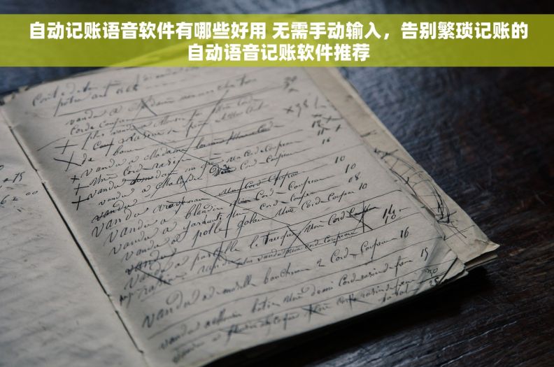 自动记账语音软件有哪些好用 无需手动输入，告别繁琐记账的自动语音记账软件推荐
