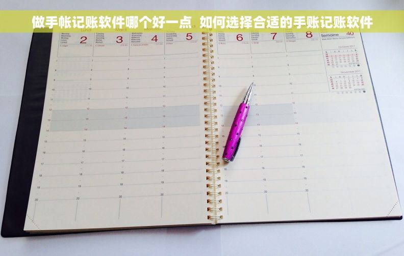 做手帐记账软件哪个好一点  如何选择合适的手账记账软件