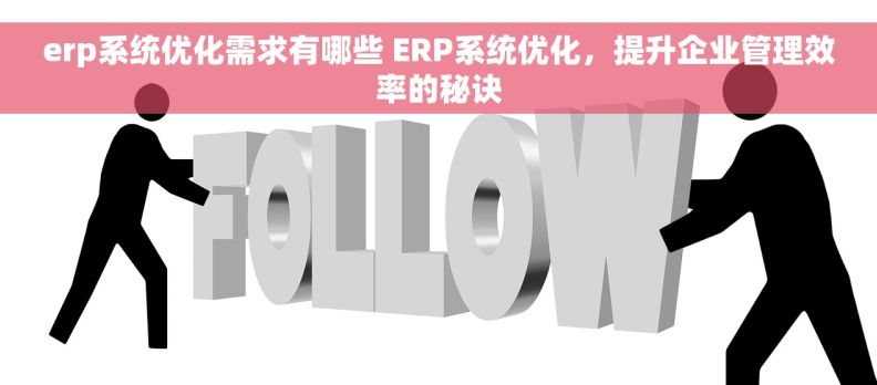 erp系统优化需求有哪些 ERP系统优化，提升企业管理效率的秘诀