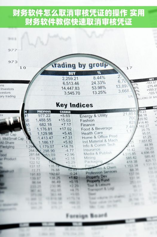 财务软件怎么取消审核凭证的操作 实用财务软件教你快速取消审核凭证