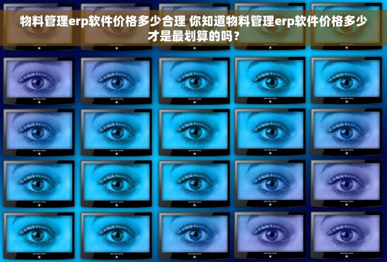 物料管理erp软件价格多少合理 你知道物料管理erp软件价格多少才是最划算的吗？