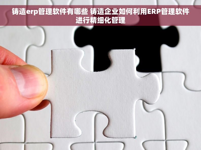铸造erp管理软件有哪些 铸造企业如何利用ERP管理软件进行精细化管理