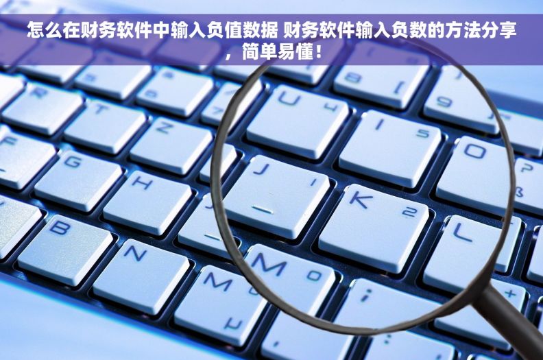 怎么在财务软件中输入负值数据 财务软件输入负数的方法分享，简单易懂！