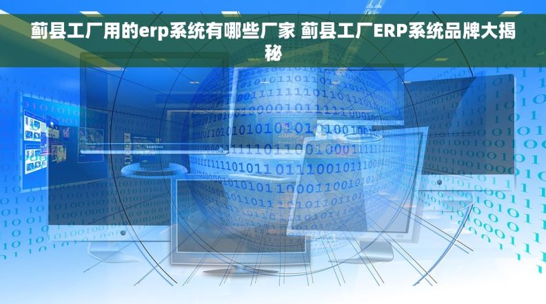 蓟县工厂用的erp系统有哪些厂家 蓟县工厂ERP系统品牌大揭秘