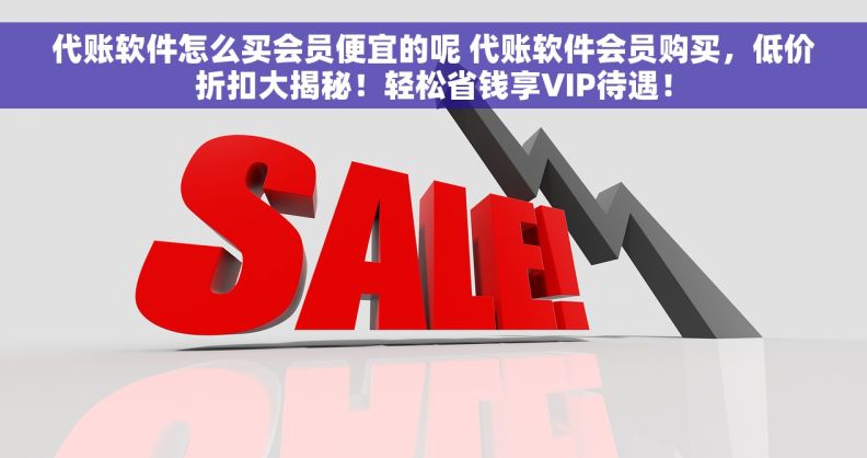 代账软件怎么买会员便宜的呢 代账软件会员购买，低价折扣大揭秘！轻松省钱享VIP待遇！