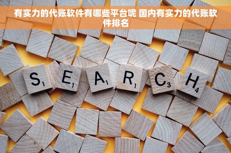 有实力的代账软件有哪些平台呢 国内有实力的代账软件排名