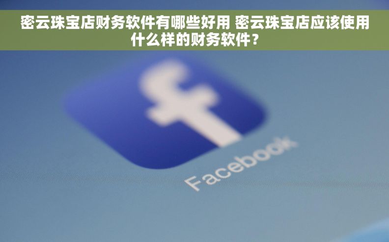 密云珠宝店财务软件有哪些好用 密云珠宝店应该使用什么样的财务软件？