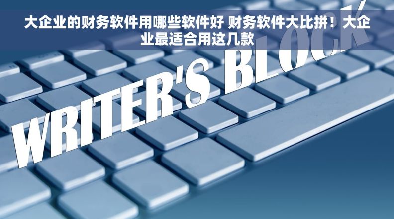 大企业的财务软件用哪些软件好 财务软件大比拼！大企业最适合用这几款